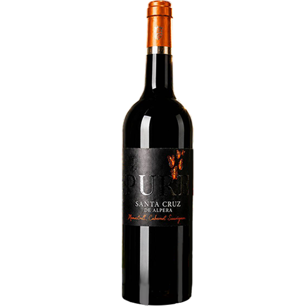聖克魯斯酒莊阿爾佩拉黑標紅酒 Santa Cruz de Alpera Pure Roble Monastrell 酒瓶正面