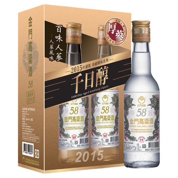金門酒廠 2015年千日醇百味人蔘風味高粱酒(厚蔘批次)