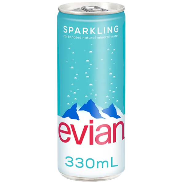 Evian依雲 氣泡礦泉水 鋁罐裝