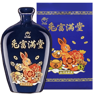 金門高粱兔福滿堂紀念酒(藍)