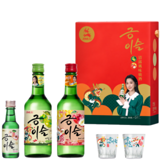 韓國燒酒 清露風味燒酒禮盒(蜂蜜蘋果+梅子)