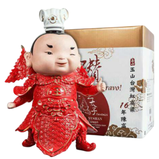 台灣菸酒 玉山台灣紅高粱酒16年陳高禮盒 三太子-讚