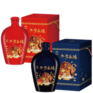 金門酒廠 戰酒黑金龍牛勢長鴻高粱酒(藍+紅)