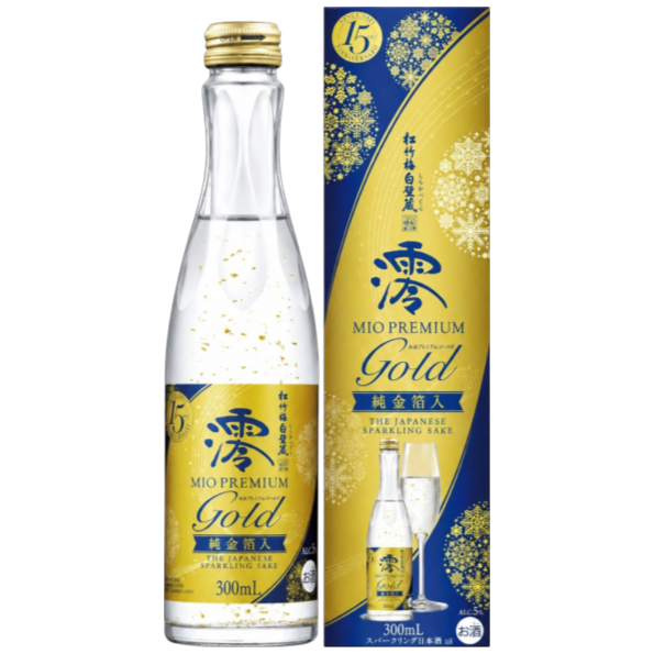 松竹梅白壁藏 澪 PREMIUM GOLD 純金箔入氣泡清酒 300ml 松竹梅白壁藏 澪 PREMIUM GOLD 純金箔入氣泡清酒 300ml
