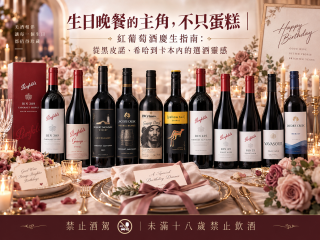 生日晚餐的主角，不只蛋糕｜紅葡萄酒慶生指南：從黑皮諾、希哈到卡本內的選酒靈感