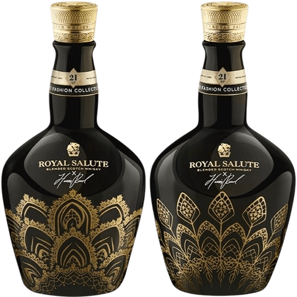 皇家禮炮21年王者之冠限定版繁盛金冠+鋒芒金冠小樣酒