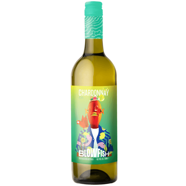 寶貝魚 夏多內白酒 新包裝 酒瓶示意圖