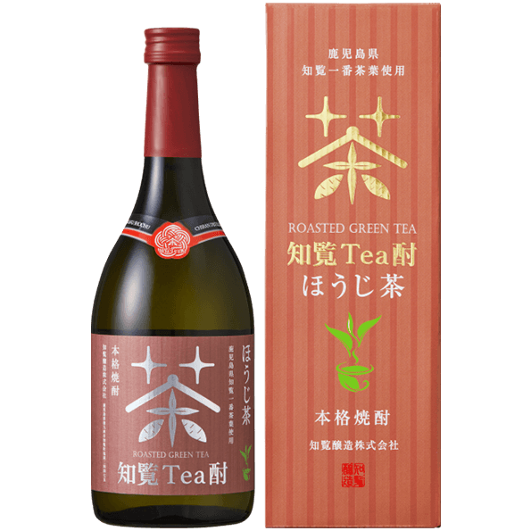 知覽釀造 知覽Tea焙茶酎 產品瓶身示意圖