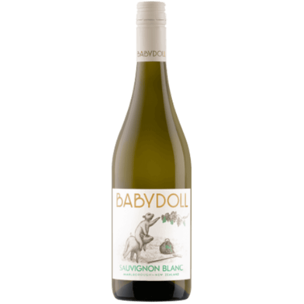 紐西蘭 寶貝羊 白蘇維翁白酒 酒瓶示意圖