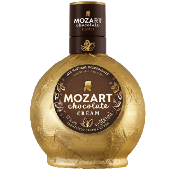 莫札特 金巧克力香甜酒 產品瓶身示意圖