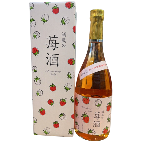 酒蔵の草莓酒 產品瓶身示意圖