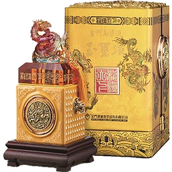 金門酒廠龍年玉璽酒龍鎮天下示意圖