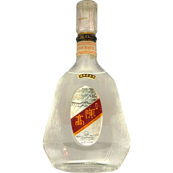 金門酒廠80年紅扁陳高舊版裸瓶示意圖