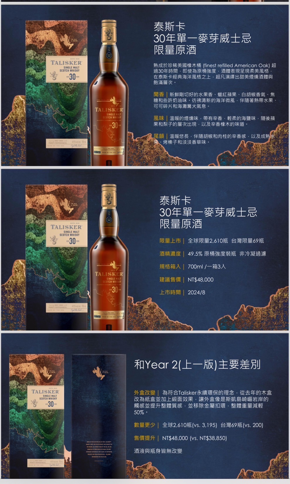 泰斯卡30年單一麥芽威士忌限量原酒