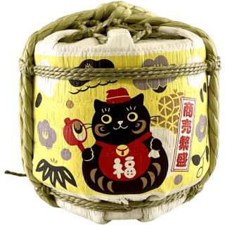 岸本吉二商店招財貓菰樽黑300ML(無酒)