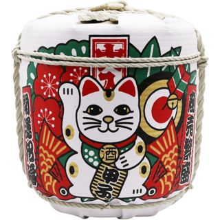 飯沼本家 甲子 招財貓菰樽 300ML (無酒)